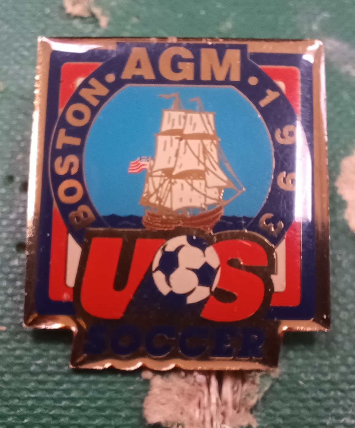 RARE USA Football Association FA BOSTON AGM Enamel Pin Badge Calcio Distintivo for sale on Ebay