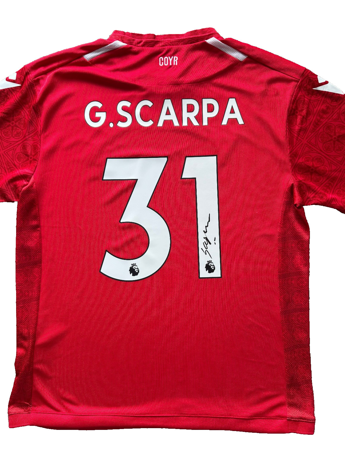 Signed GUSTAVO SCARPA Shirt - Nottingham Forest -PROOF/COA- for sale on Ebay