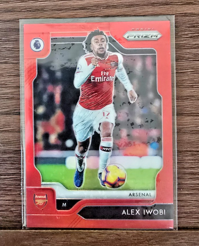 Panini Prizm Premier League 2019/20 Arsenal Alex Iwobi Red 120/149 for sale on Ebay