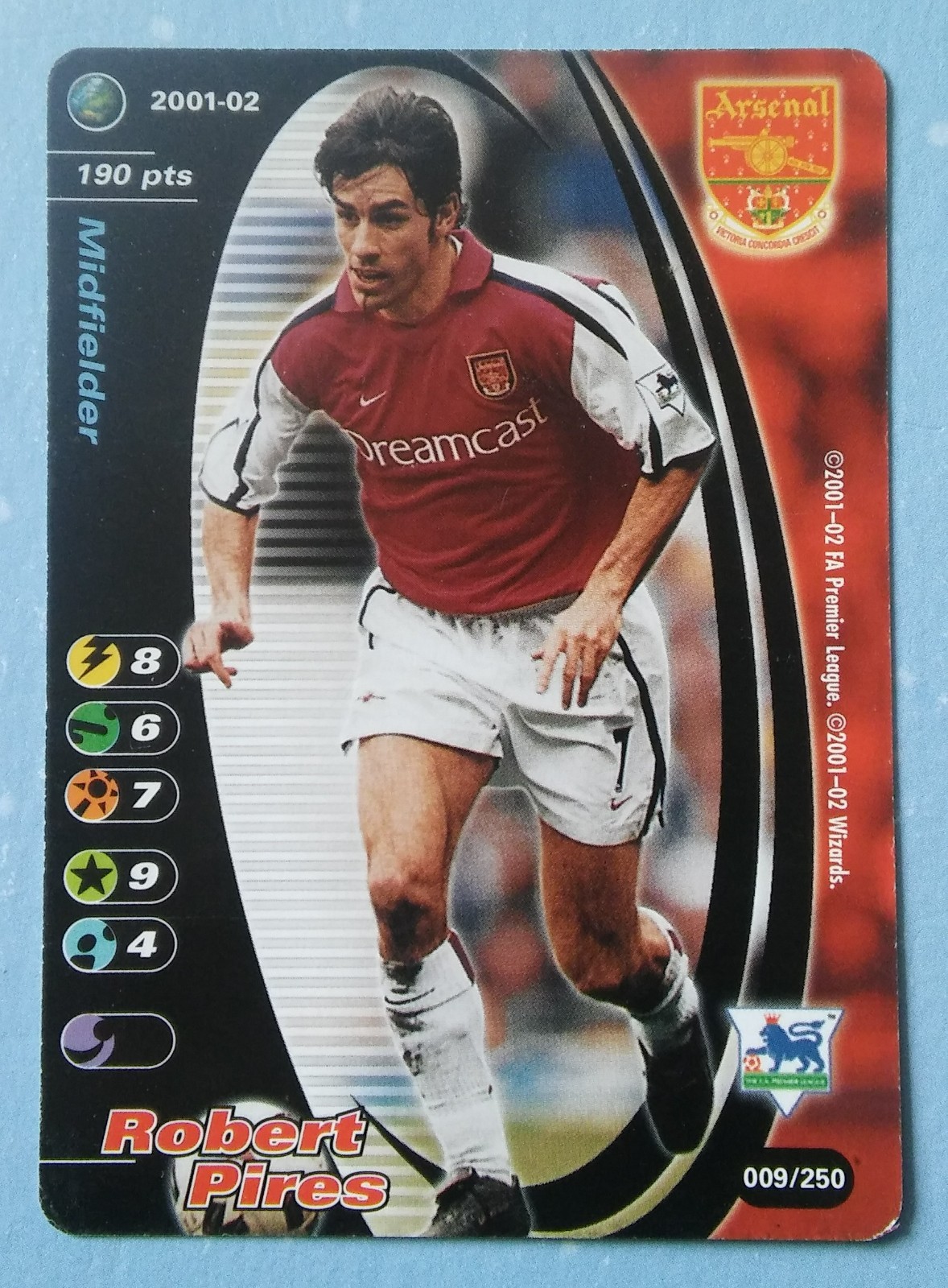 Wizards 2001-02 card Robert Pires  of Arsenal for sale on Ebay