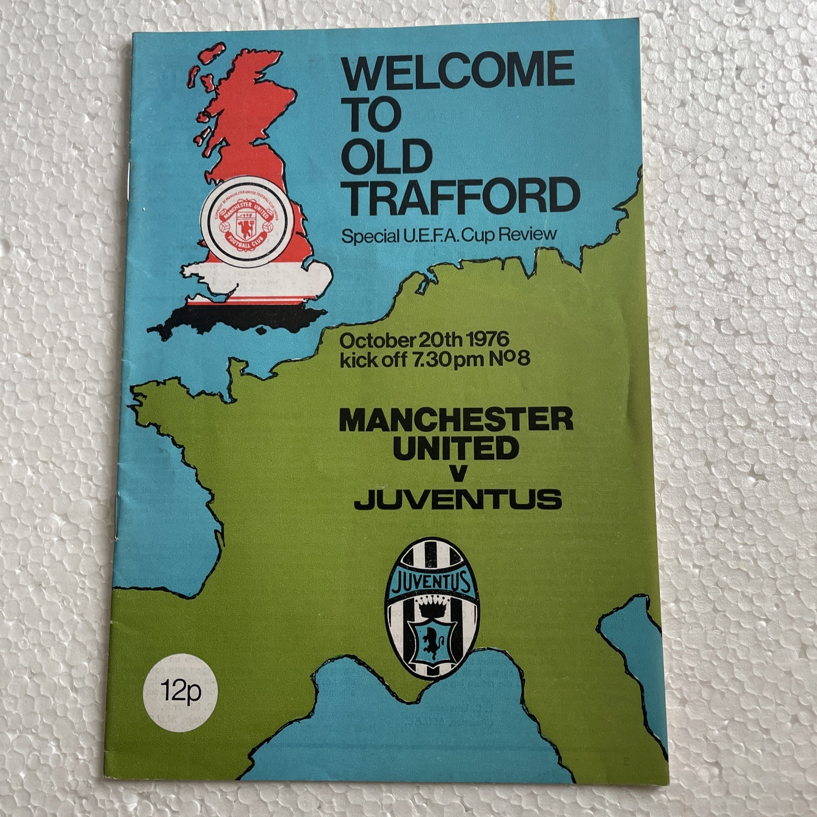 1976/77 MANCHESTER UNITED V JUVENTUS UEFA CUP  PROGRAMME & TICKET 20/10/1976   for sale on Ebay