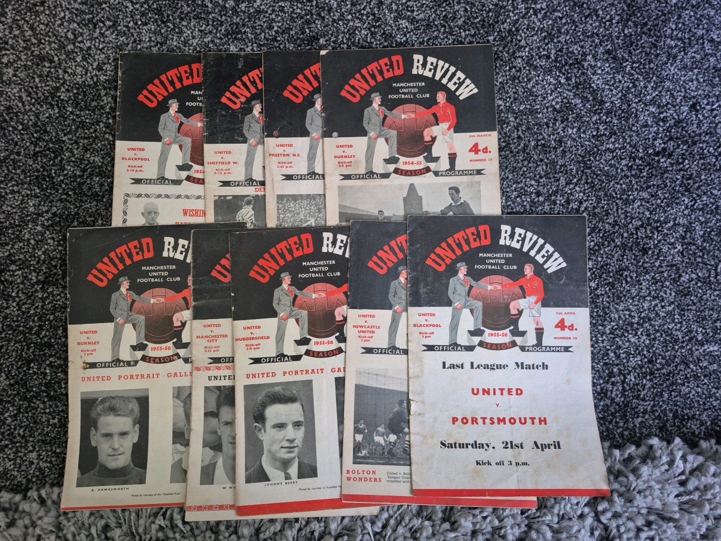 MANCHESTER UNITED 1954-55/55-56 - ALL WITH FAULTS for sale on Ebay