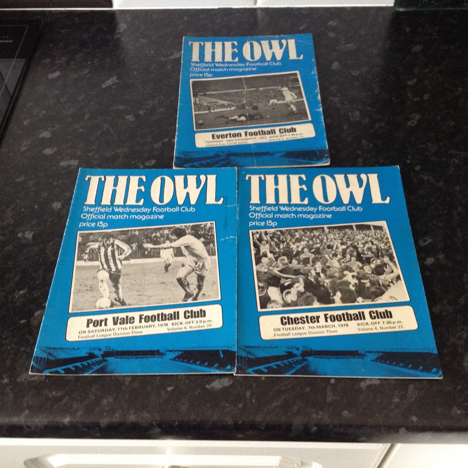 3 Sheffield Wednesday Football Programmes 1977-78 Season for sale on Ebay