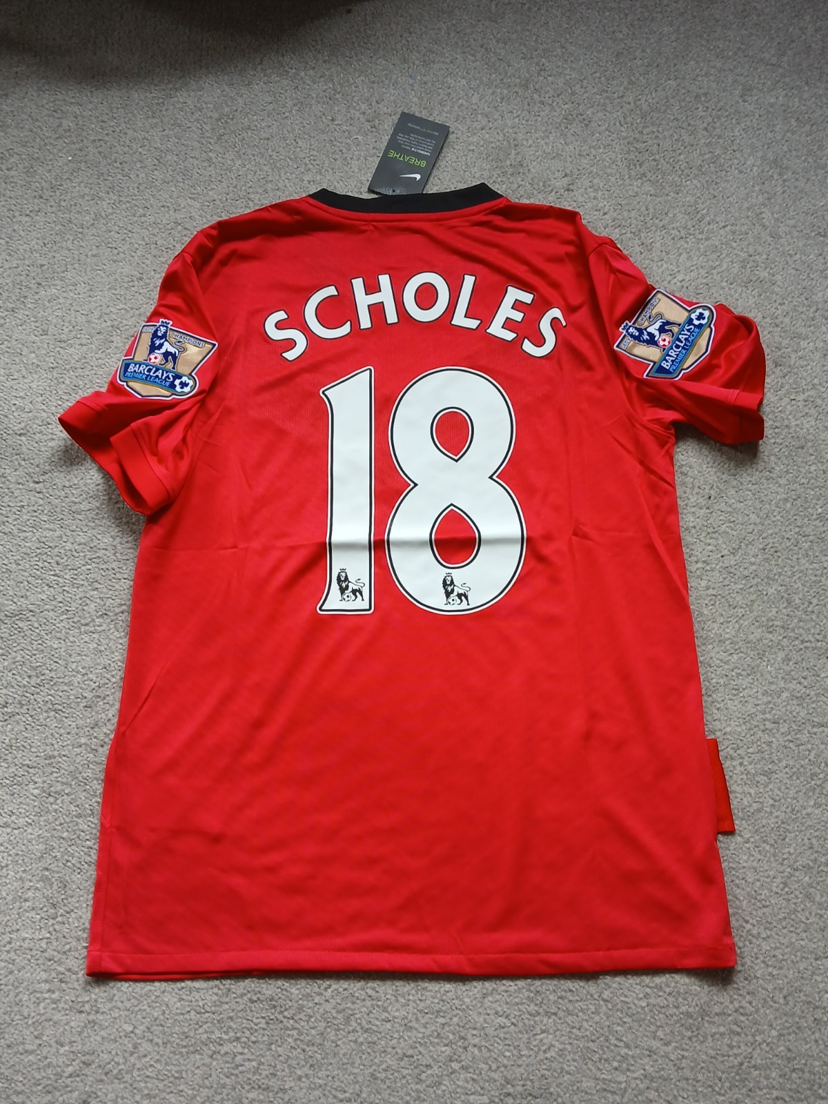 Retro 2009/10 Manchester United Paul Scholes Shirt for sale on Ebay