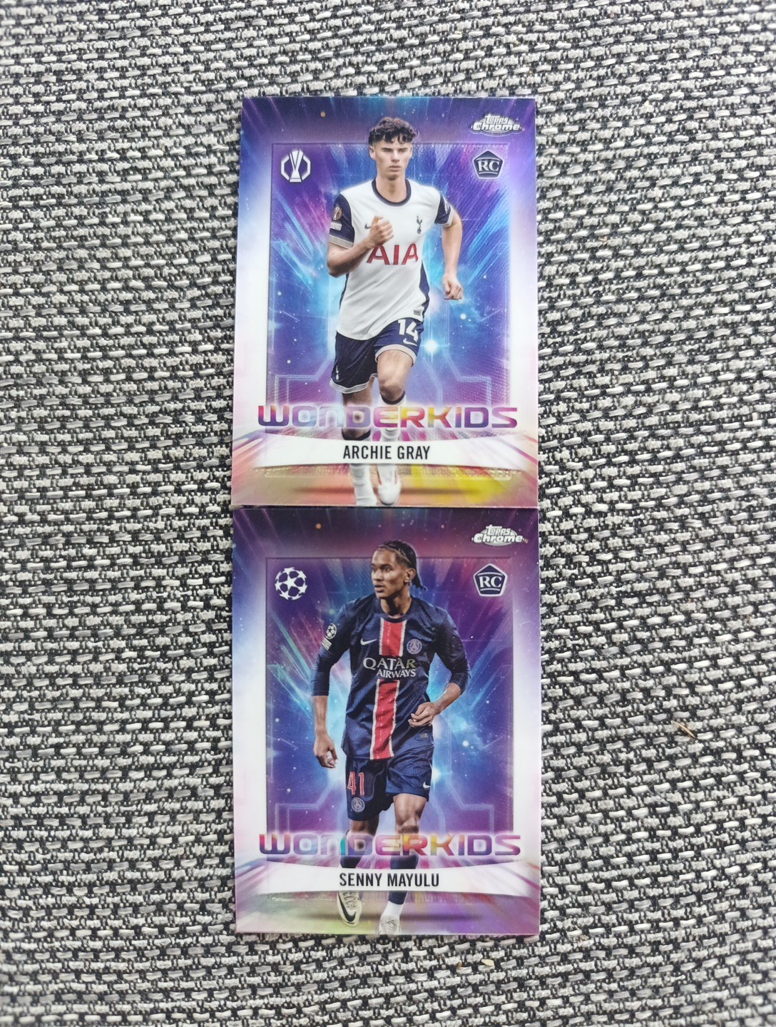 Topps Chrome UCC 24/25 Wonderkids Archie Gray Senny Mayulu Rookie Tottenham PSG for sale on Ebay