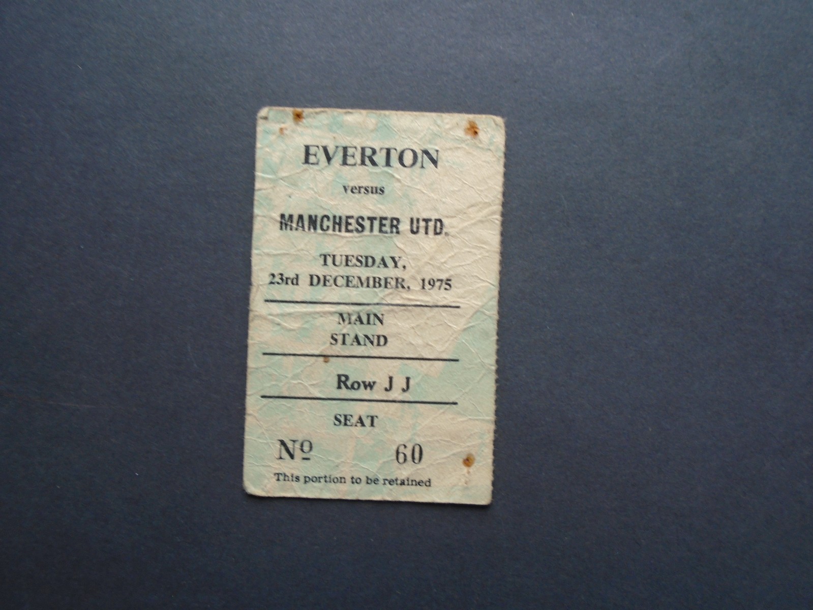 TICKET:  EVERTON v MANCHESTER UTD - TUESDAY 23RD DECEMBER 1975 - DIV I for sale on Ebay