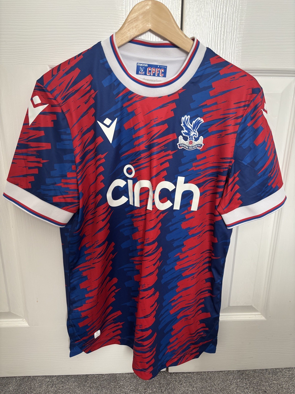 Crystal Palace Official Macron Replica 2022/23 Home Shirt Size Medium ***used*** for sale on Ebay
