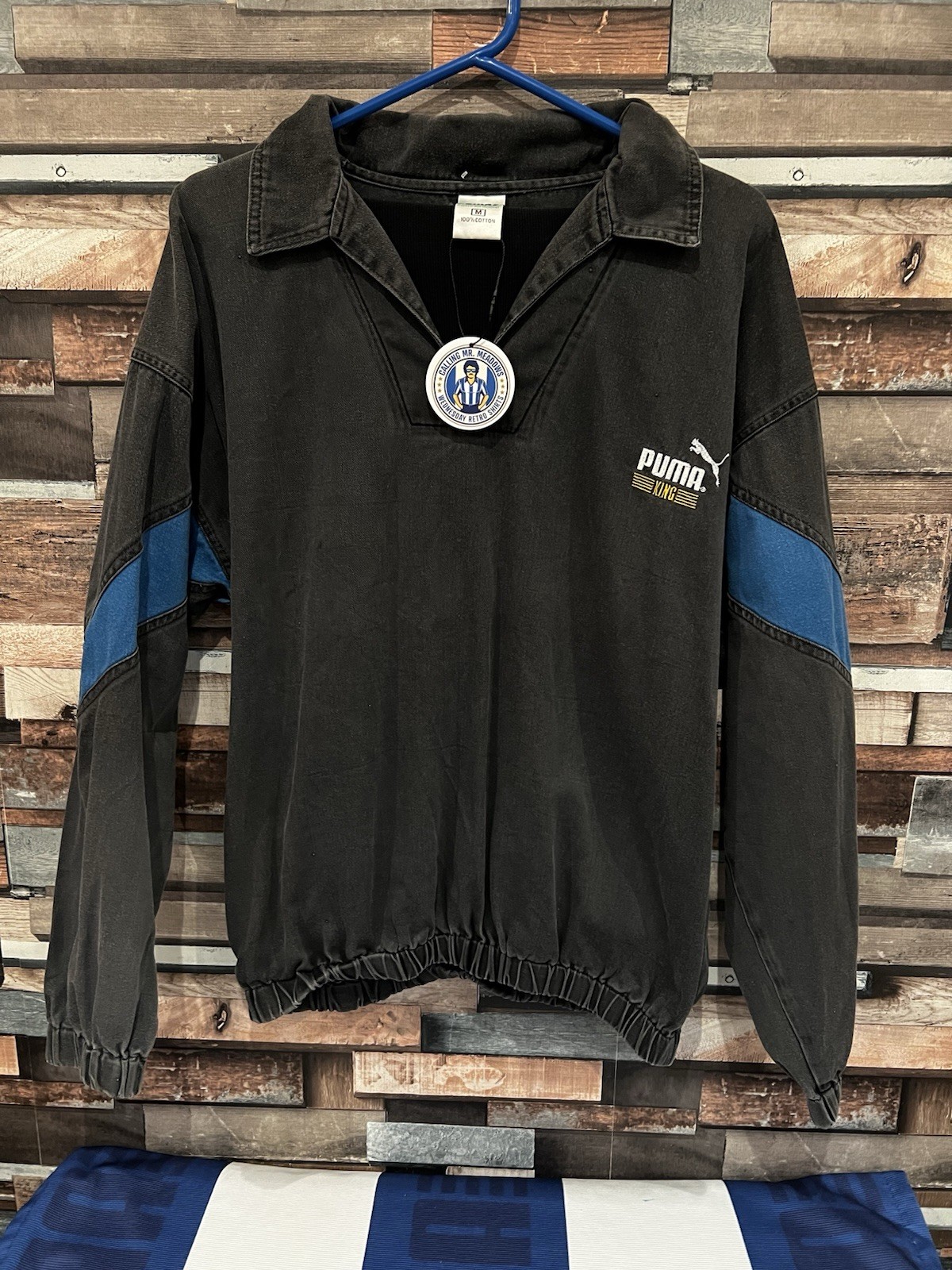 Puma King / Sheffield Wednesday Style Drill Top. Faded But Okay for sale on Ebay