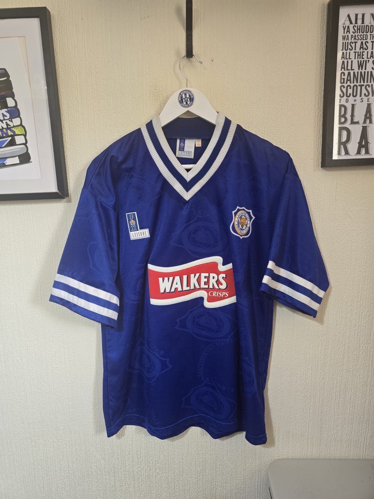 Leicester City 1996/98 Home Shirt, Fox Leisure, Large for sale on Ebay