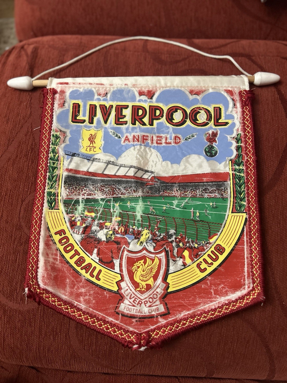 Liverpool FC Vintage Early 80’s Anfield Pennant for sale on Ebay