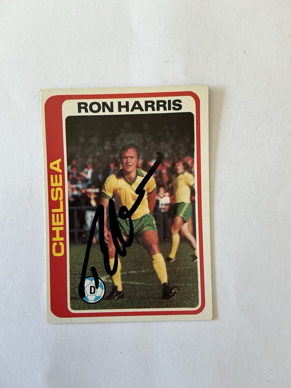 RON HARRIS  Chelsea. Signed Topps Card. for sale on Ebay