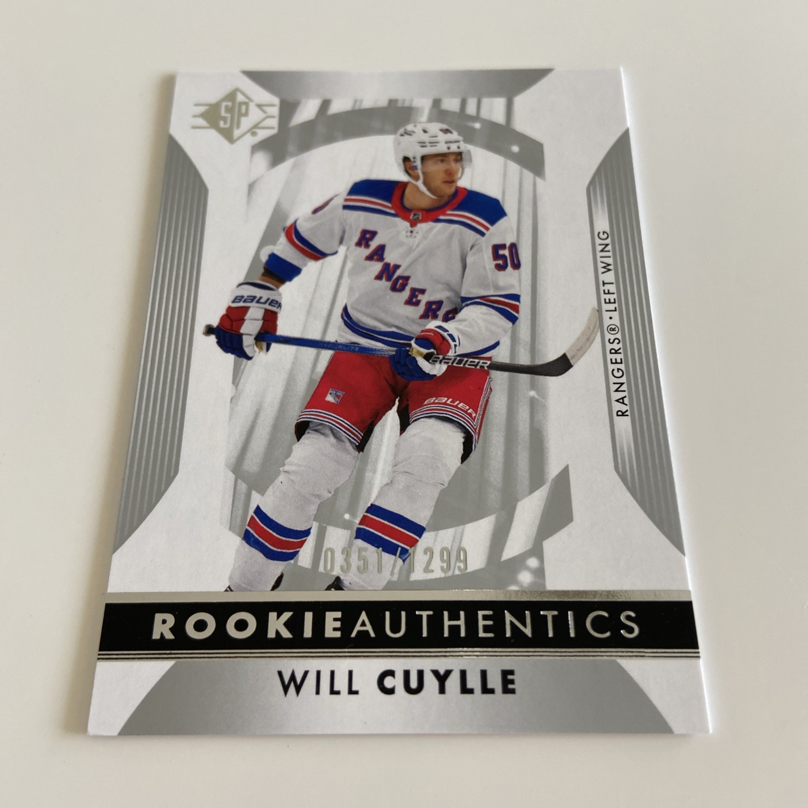 NHL Card-Will Cuylle-Silver xxx/1299 Rookie Authentics-SP 2023-24-Rangers for sale on Ebay