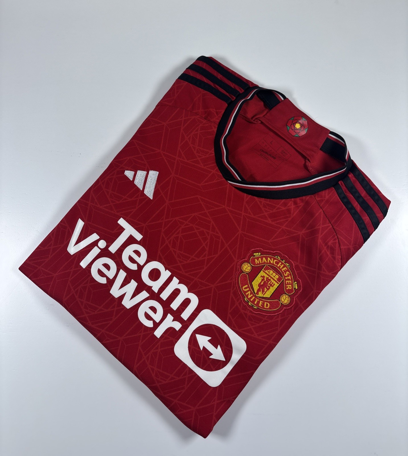 Authentic Adidas Manchester United 2023/24 Home Shirt. Size Large.  for sale on Ebay