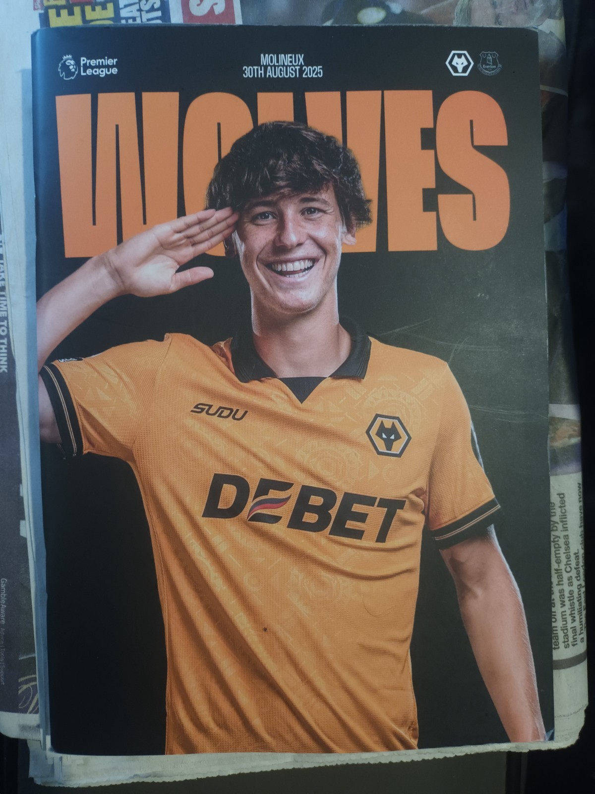 Wolves v Everton EPL Official programme August 30th 2025 for sale on Ebay