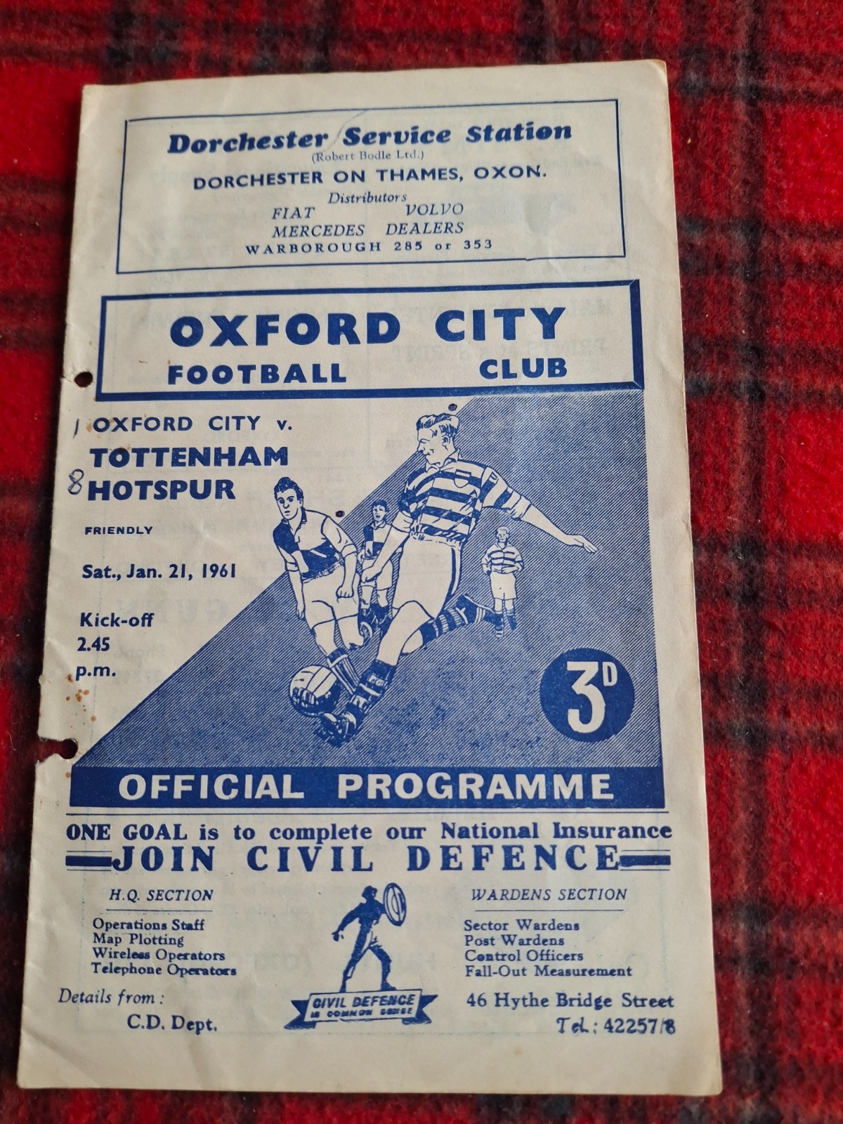 OXFORD CITY V TOTTENHAM   RES 17960-61 DOUBLE SEASON for sale on Ebay