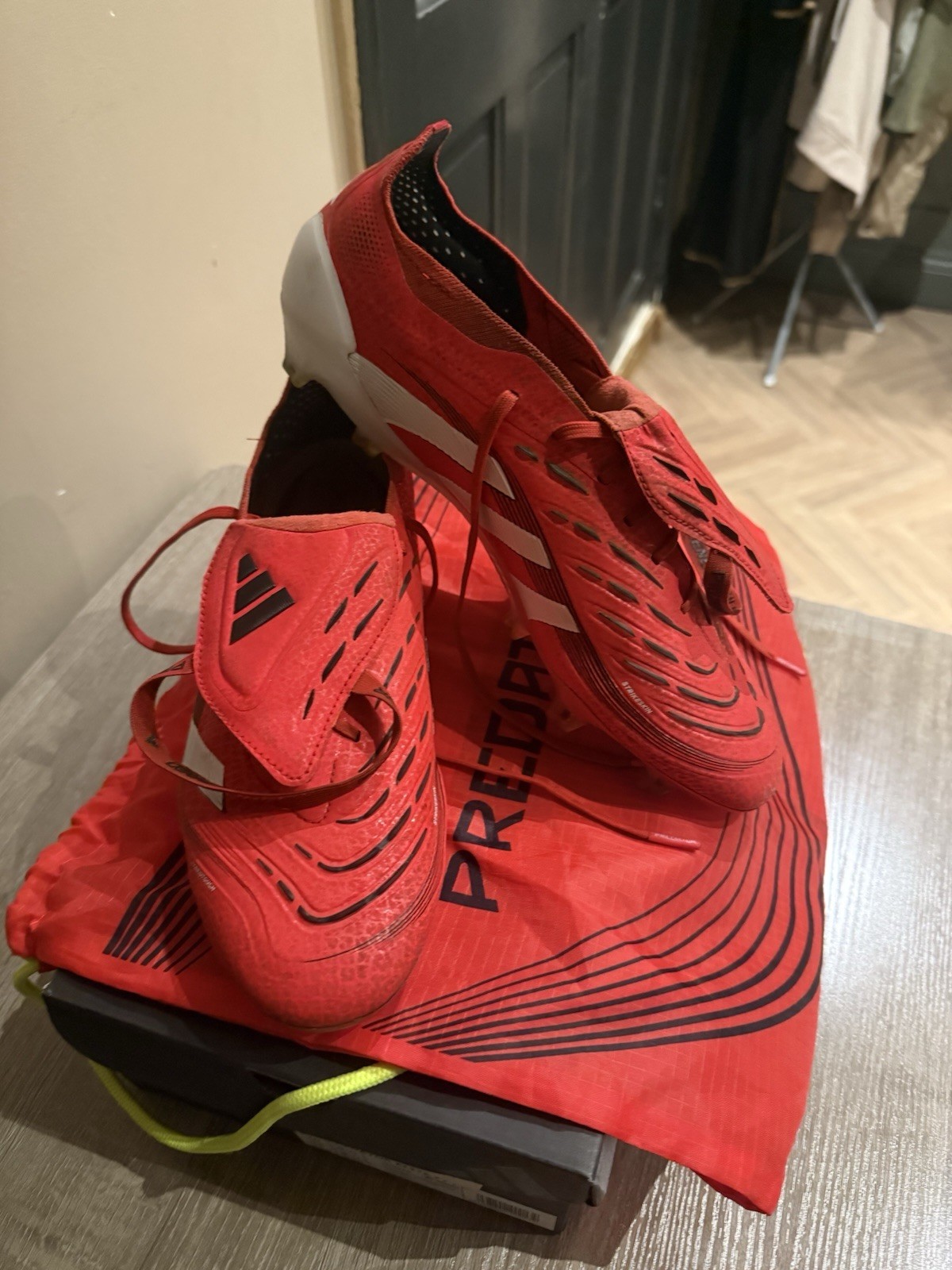 Predator Elite SG Football Boots White/Black/Red, Size UK 9.5 for sale on Ebay