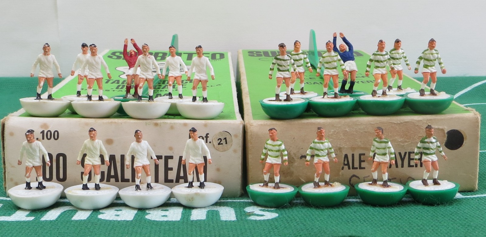 SUBBUTEO 2 HW TEAMS, REF 21 LEEDS & REF 25 CELTIC, IN ORIGINAL BOXES. for sale on Ebay