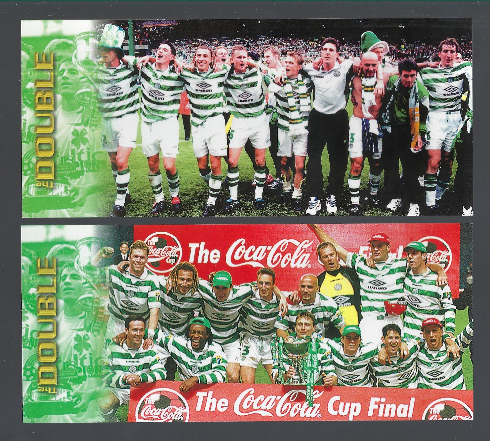 RARE  FUTERA 1999 CELTIC DOUBLE TRIBUTE CENTRE PIECE CARDS EACH NUMBERED 93/150 for sale on Ebay