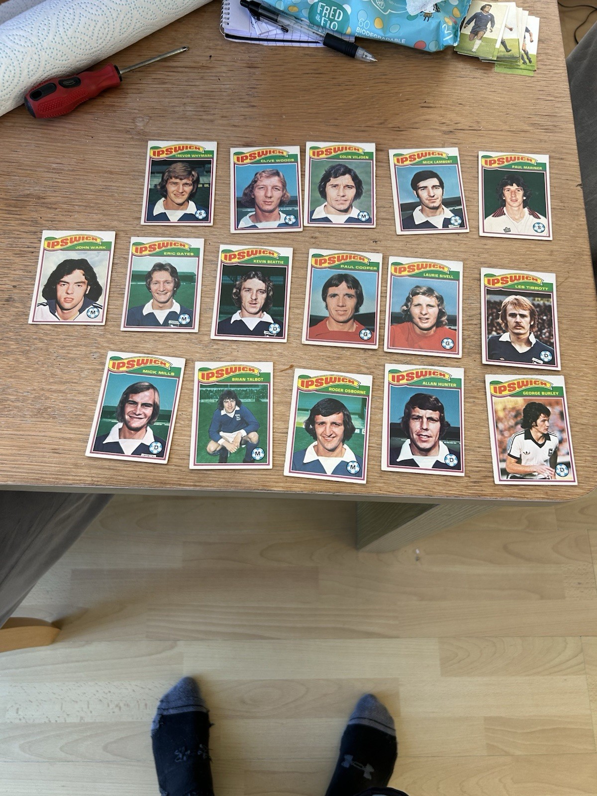 Topps Chewing Gum Football Card Ipswich Town 16 Cards Approx 1977-78 Job Lot for sale on Ebay