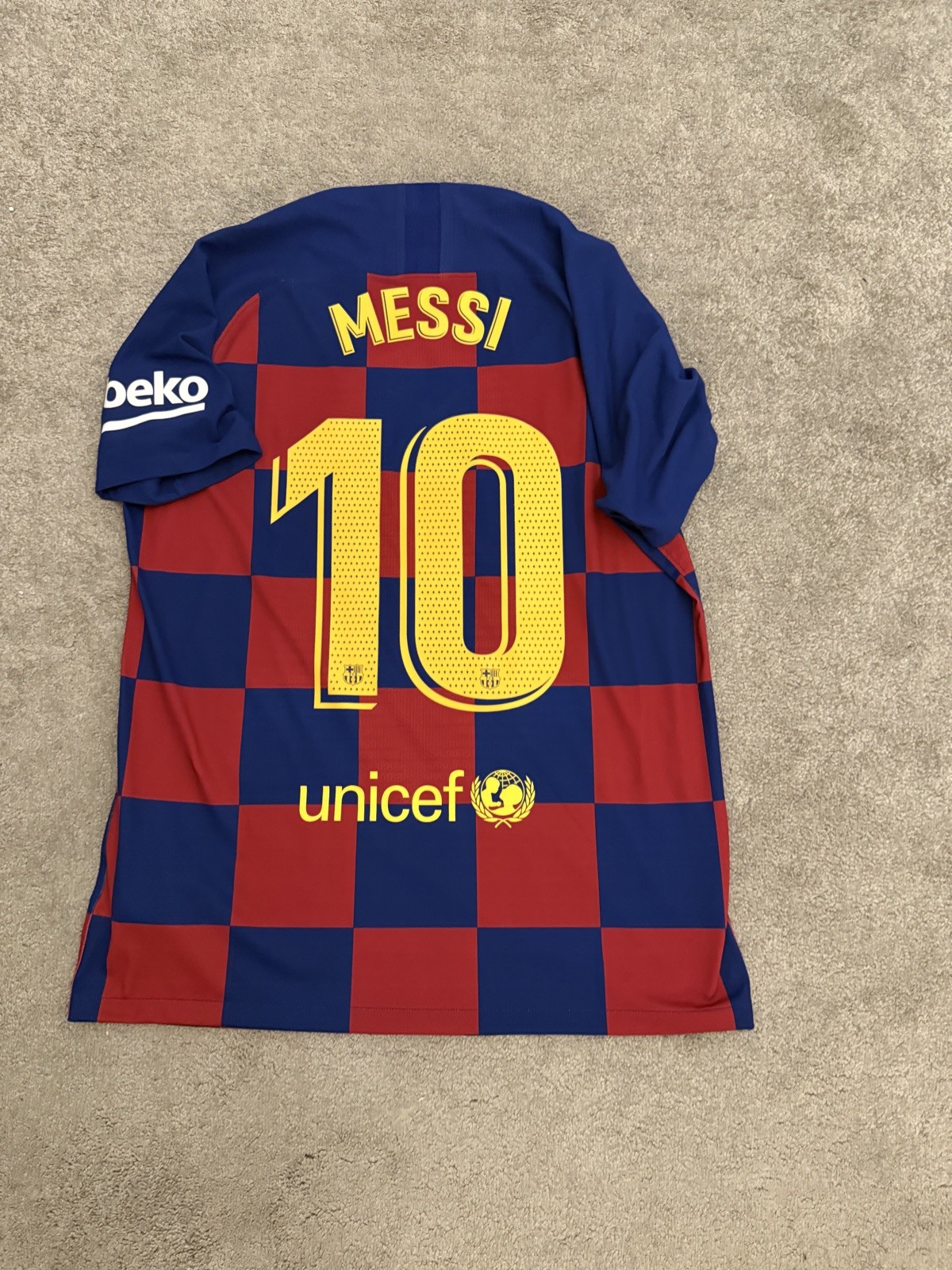 Barcelona 19/20 Player Issue Vapor Shirt MESSI 10 for sale on Ebay