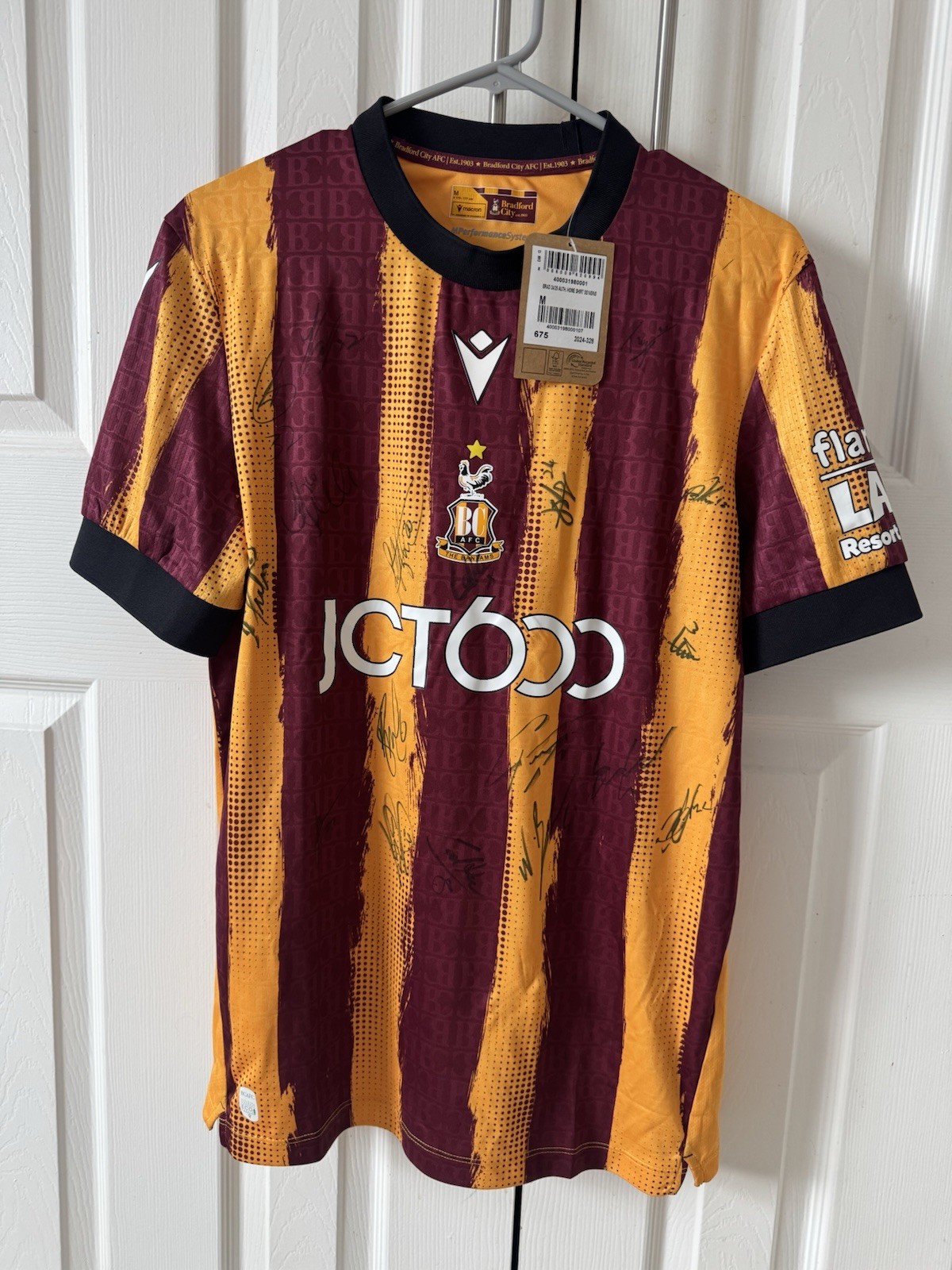 Bradford City AFC 2024/25 Official Signed Home Shirt Promotion Season Medium for sale on Ebay