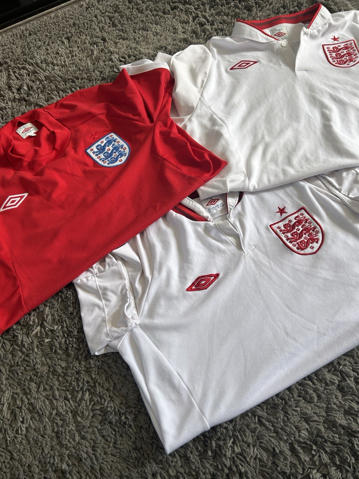 England Football Shirt Bundle 3 X Shirts 38/40/44 for sale on Ebay