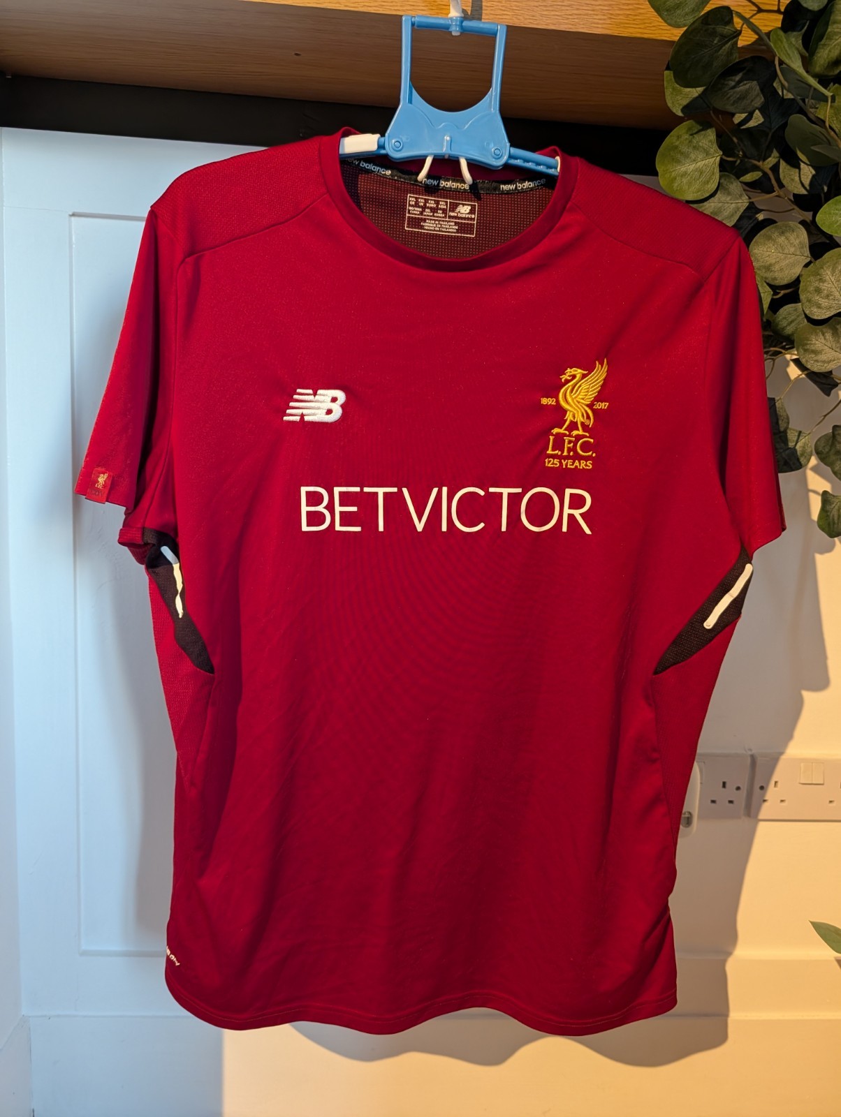 LFC Liverpool FC New Balance Training Shirt 2017/18 125 Years Red Mens for sale on Ebay