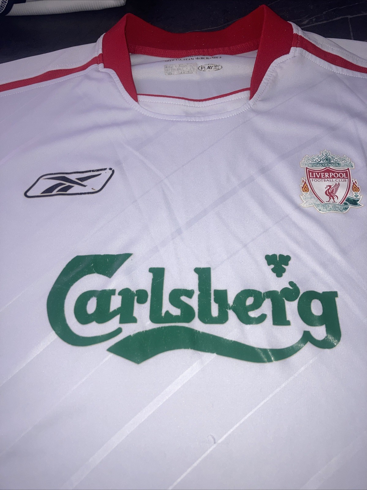 LIVERPOOL FC 2005/2006  - AWAY FOOTBALL SHIRT JERSEY REEBOK LARGE.  for sale on Ebay