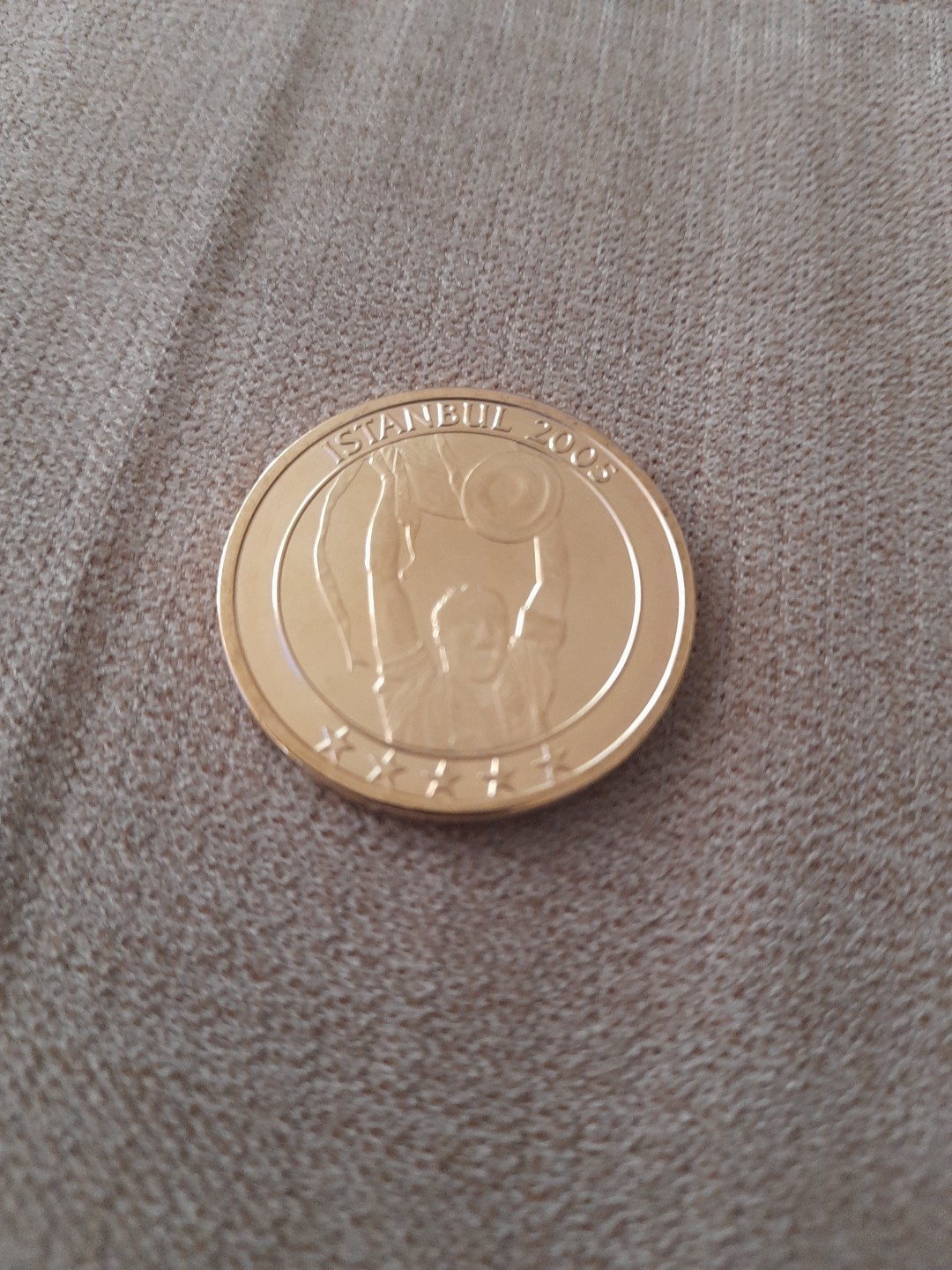 Liverpool Football Club Istanbul 2005 Gold Coin for sale on Ebay