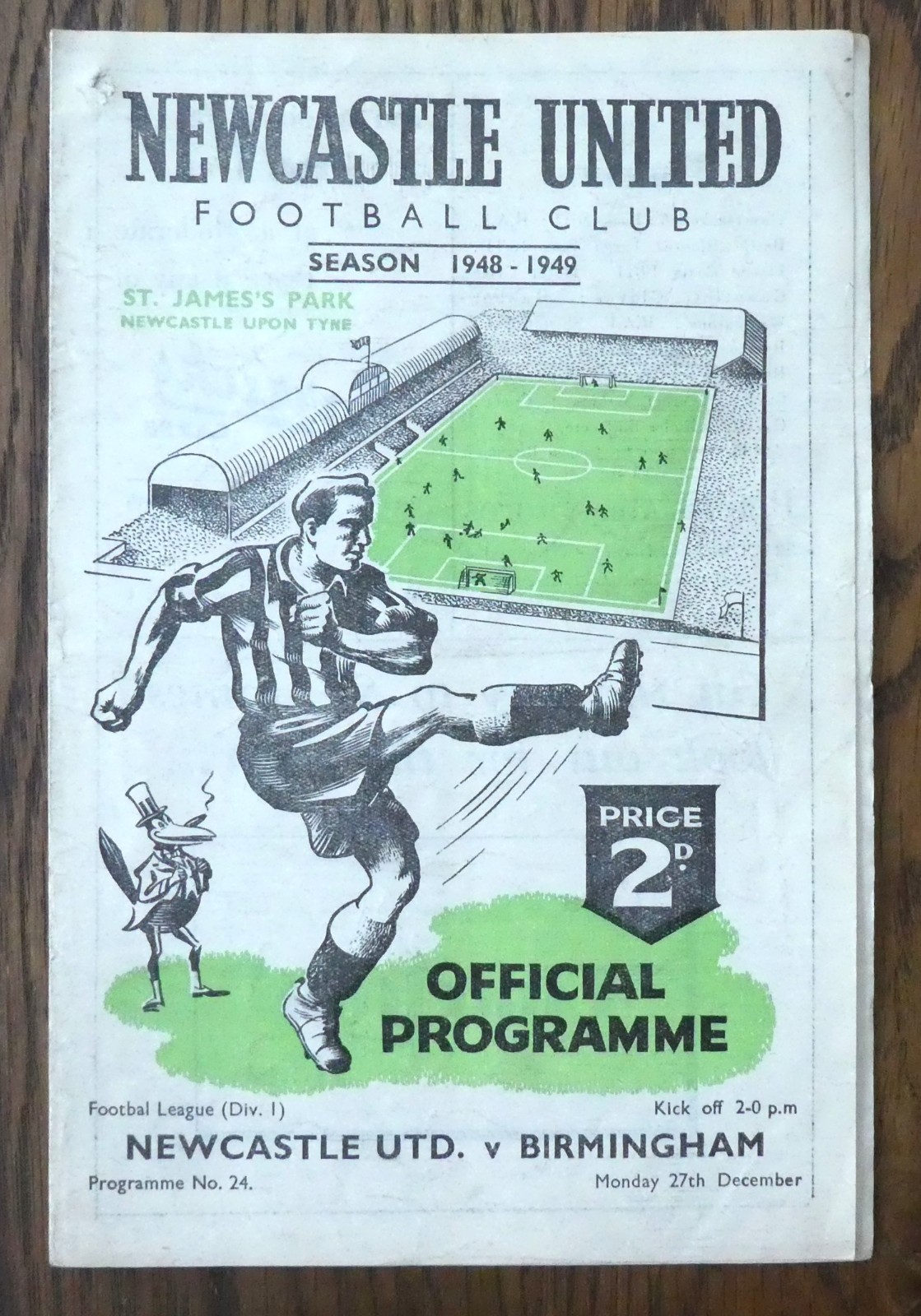 NEWCASTLE UNITED v BIRMINGHAM CITY FOOTBALL PROGRAMME DECEMBER 1948 for sale on Ebay