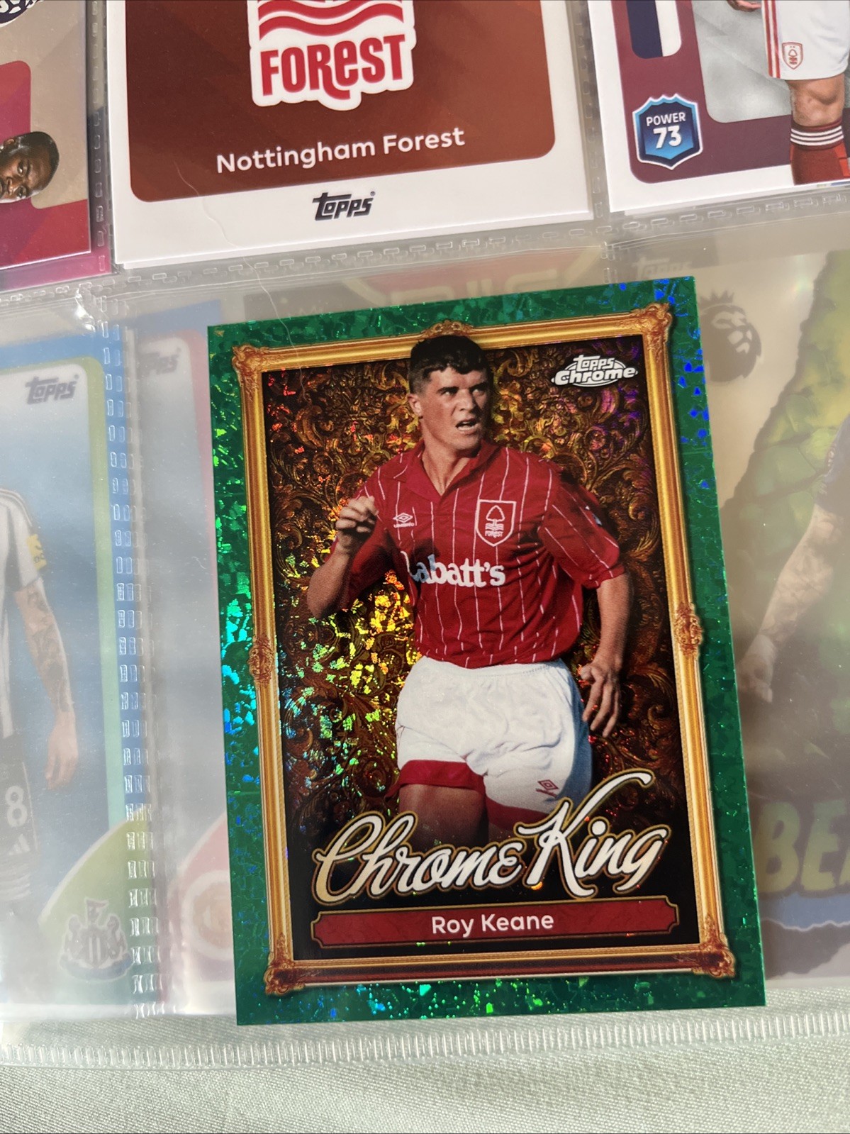 Roy Keane Emerald Parallel Chrome King Topps Premier League 2026 Forest SSP CK17 for sale on Ebay