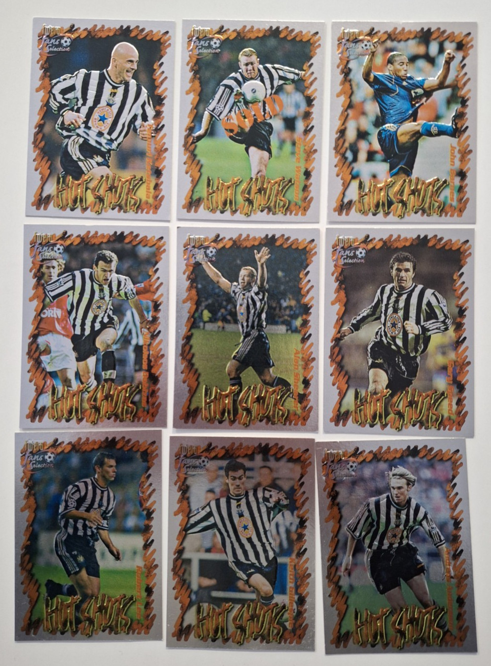 FUTERA 1999 FANS SELECTION -NEWCASTLE  COMPLETE HOT SHOTS SILVER FOIL CHASE SET for sale on Ebay