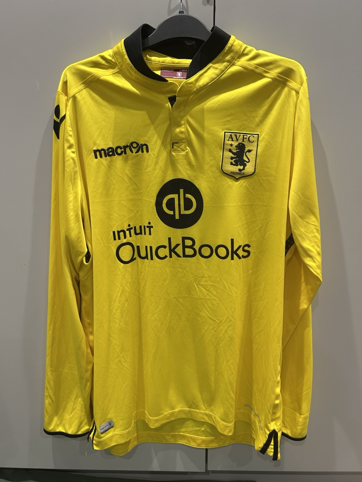 ASTON VILLA 2015/2016 AWAY FOOTBALL SHIRT SIZE XXL MACRON for sale on Ebay