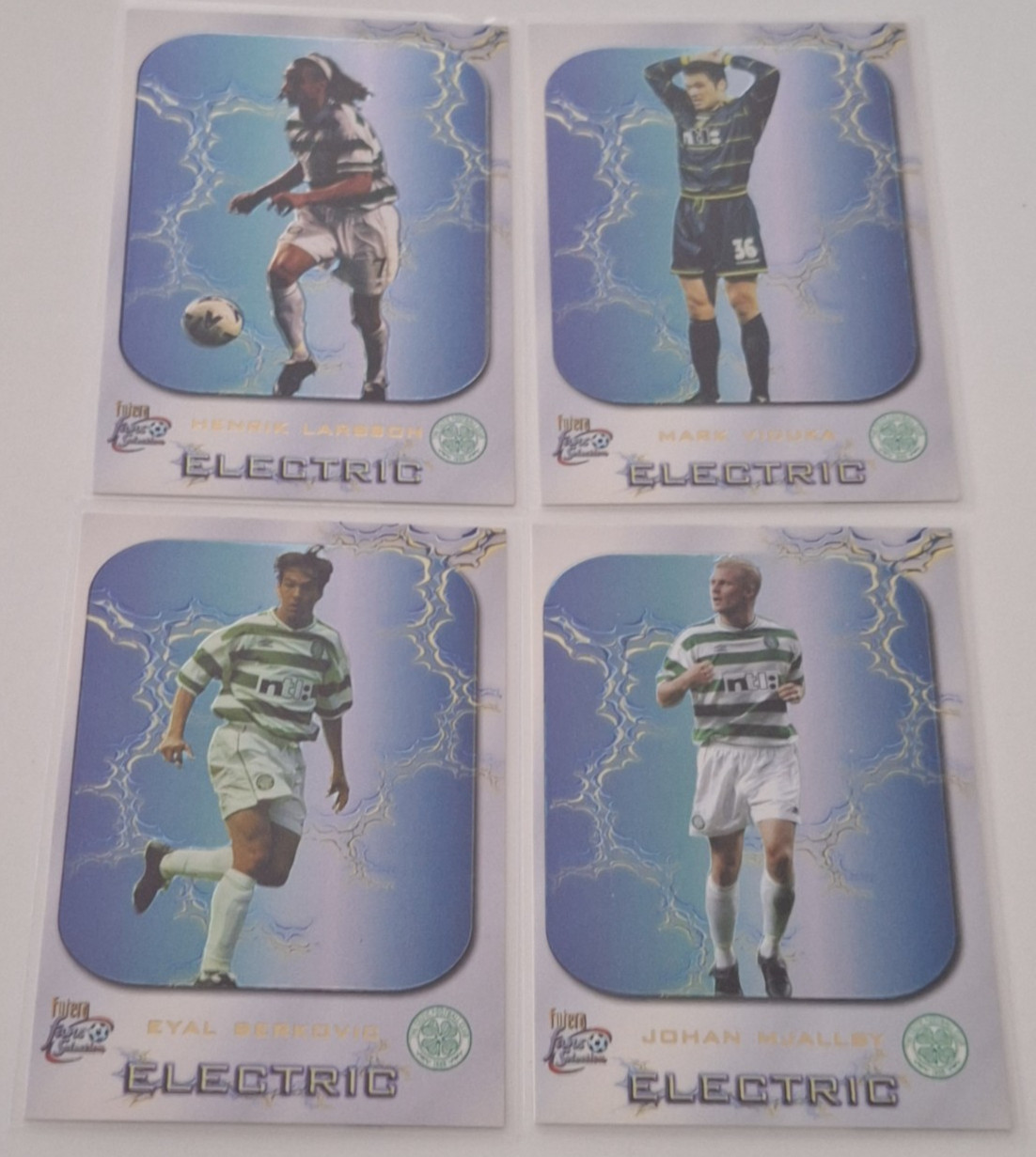 FUTERA 2000 FANS SELECTION - CELTIC  COMPLETE ELECTRIC FOIL 4 CARD CHASE SET for sale on Ebay