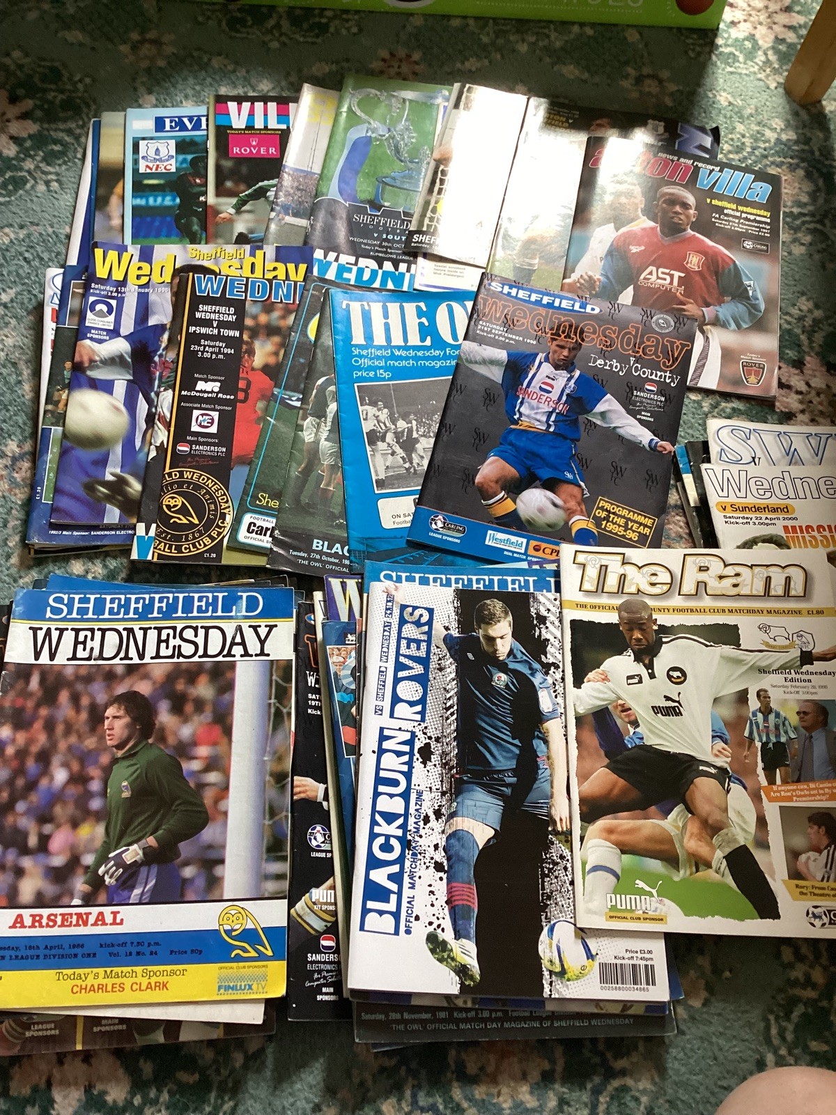 Nice collection of Sheffield Wednesday home and aways. 70s to 2000s approx 200 for sale on Ebay