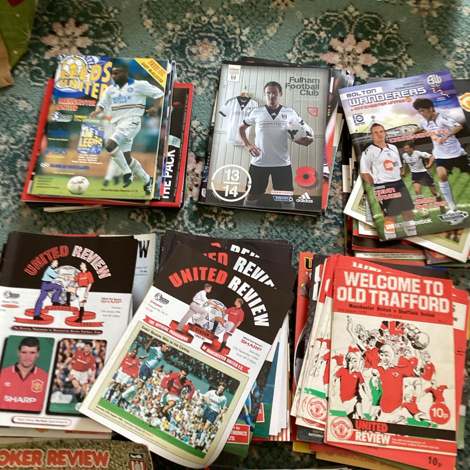 Huge lot Man Utd home and aways. 70s to 2000s. Very little duplication. 300 plus for sale on Ebay