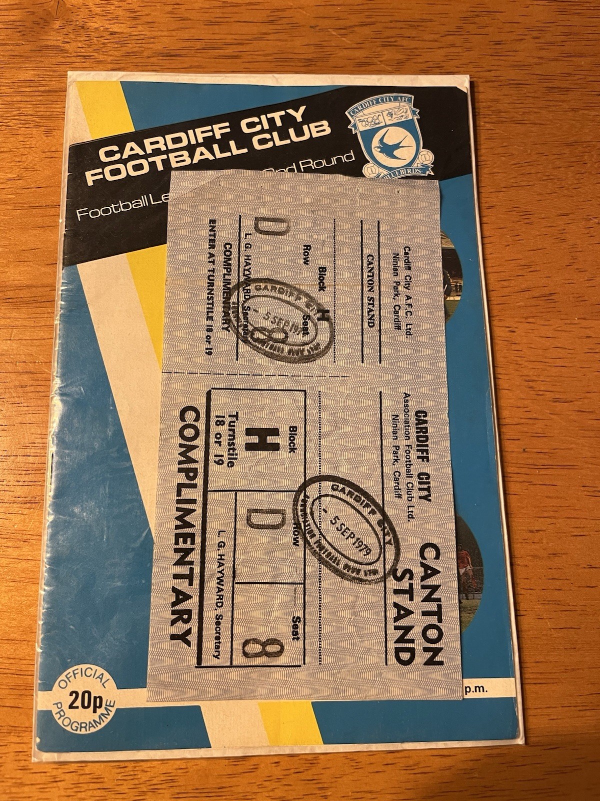 Cardiff City V Everton 1979 League Cup 2nd Round Programme & Rare Ticket Stub for sale on Ebay