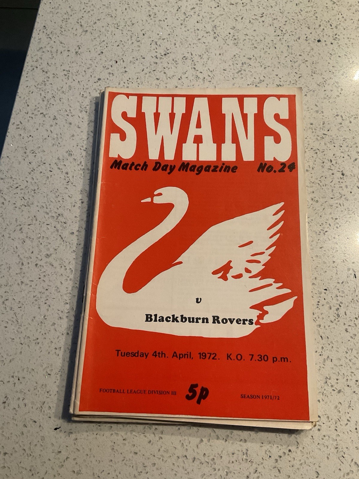 Swansea City v Blackburn Rovers 4th Apr 1972 for sale on Ebay