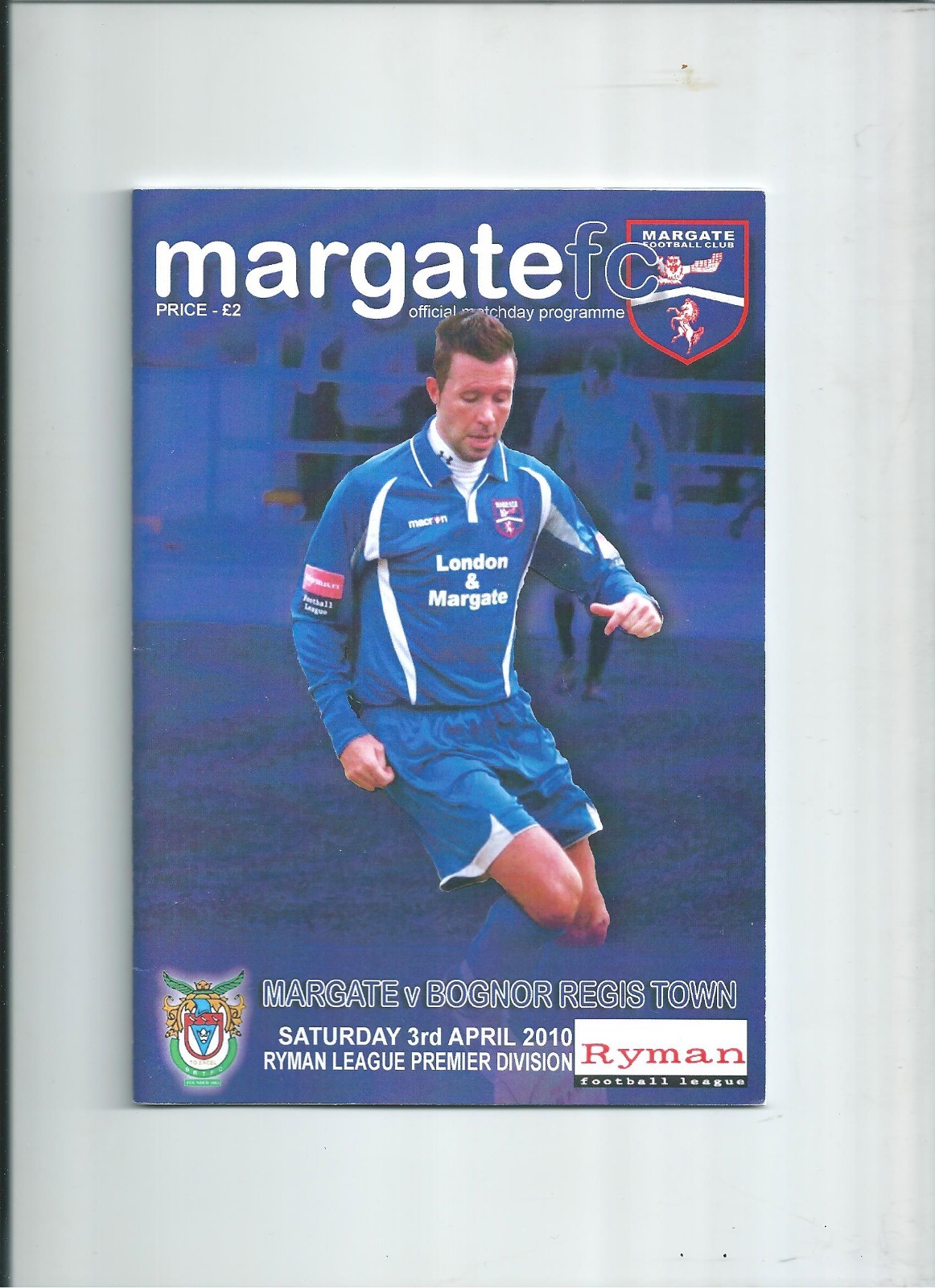 MARGATE v BOGNOR REGIS 2009-10 for sale on Ebay