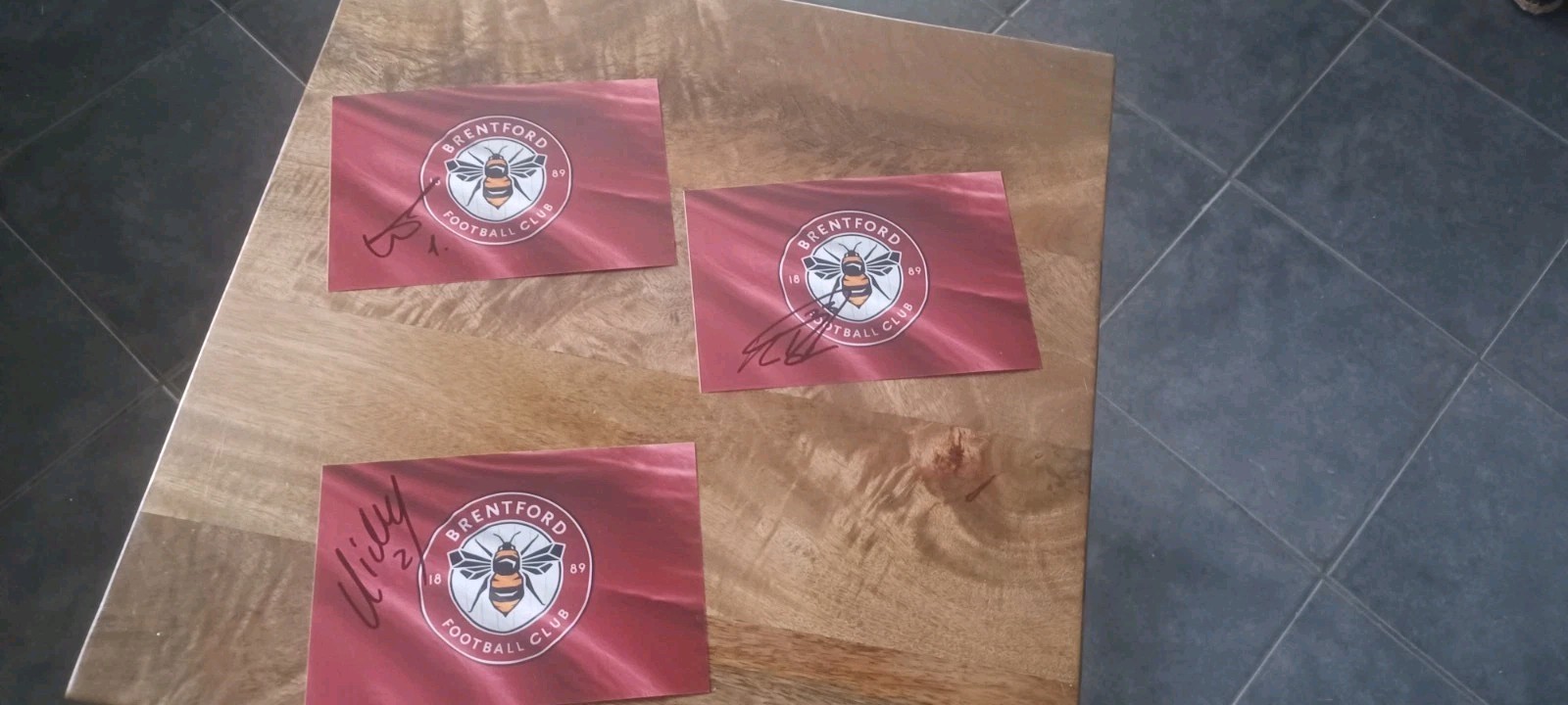BRENTFORD - 7 HAND  SIGNED CRESTED CARDS - YOANNE WISSA & SIX for sale on Ebay