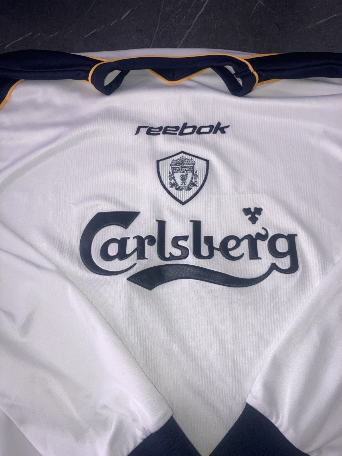 Liverpool 2001-2003 Long Sleeved Away Shirt by Reebok. Adult Size Large for sale on Ebay