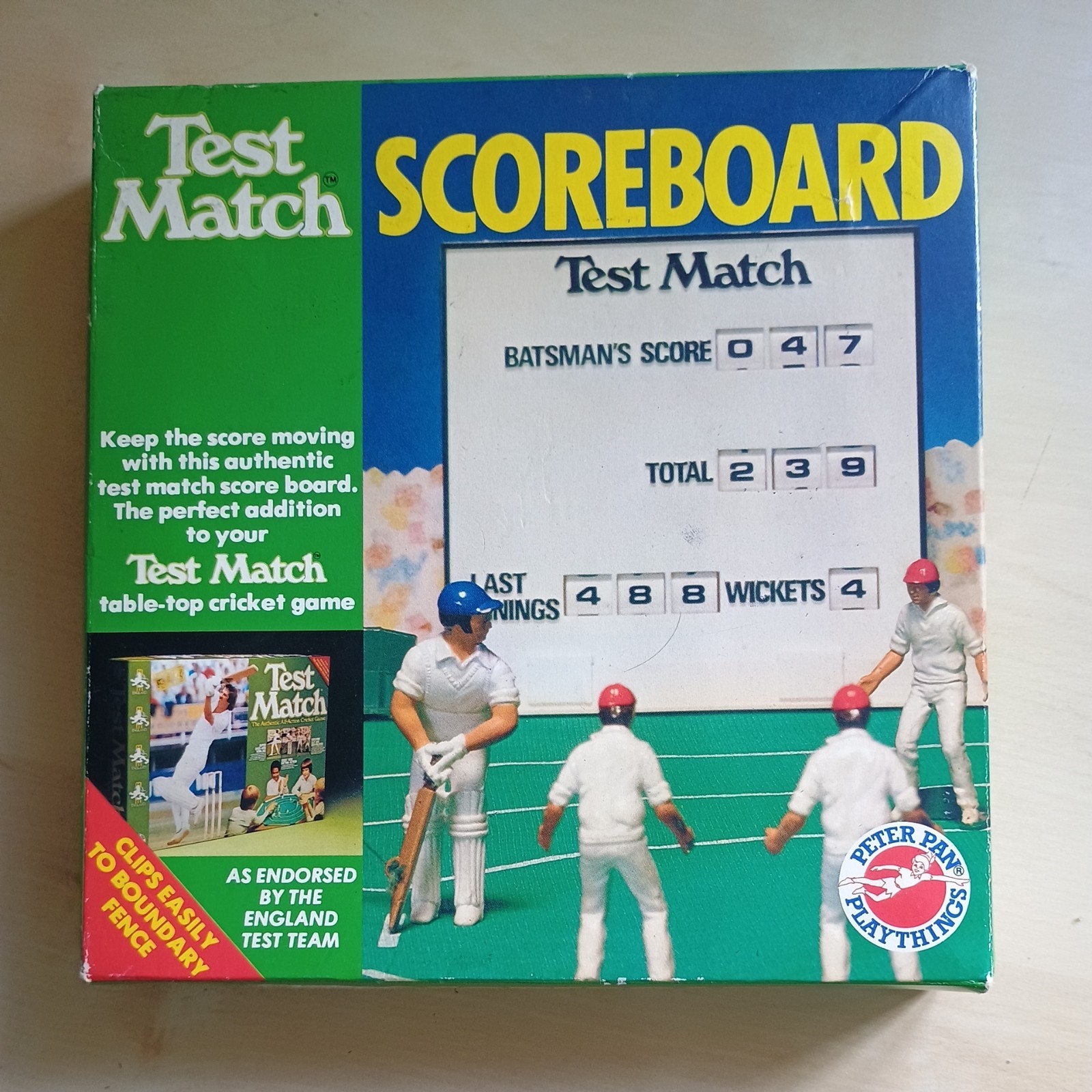 Peter Pan Playthings Test Match Cricket Scoreboard Table Game Accessory for sale on Ebay