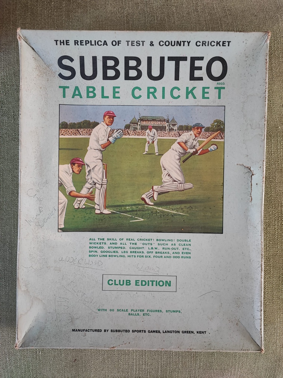 Subbuteo Table Cricket Club Edition for sale on Ebay