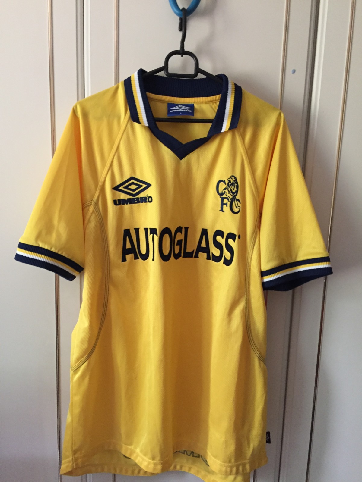 Original Vintage Chelsea Shirt Away (Yellow) Large 1998/2000 Great Condition for sale on Ebay