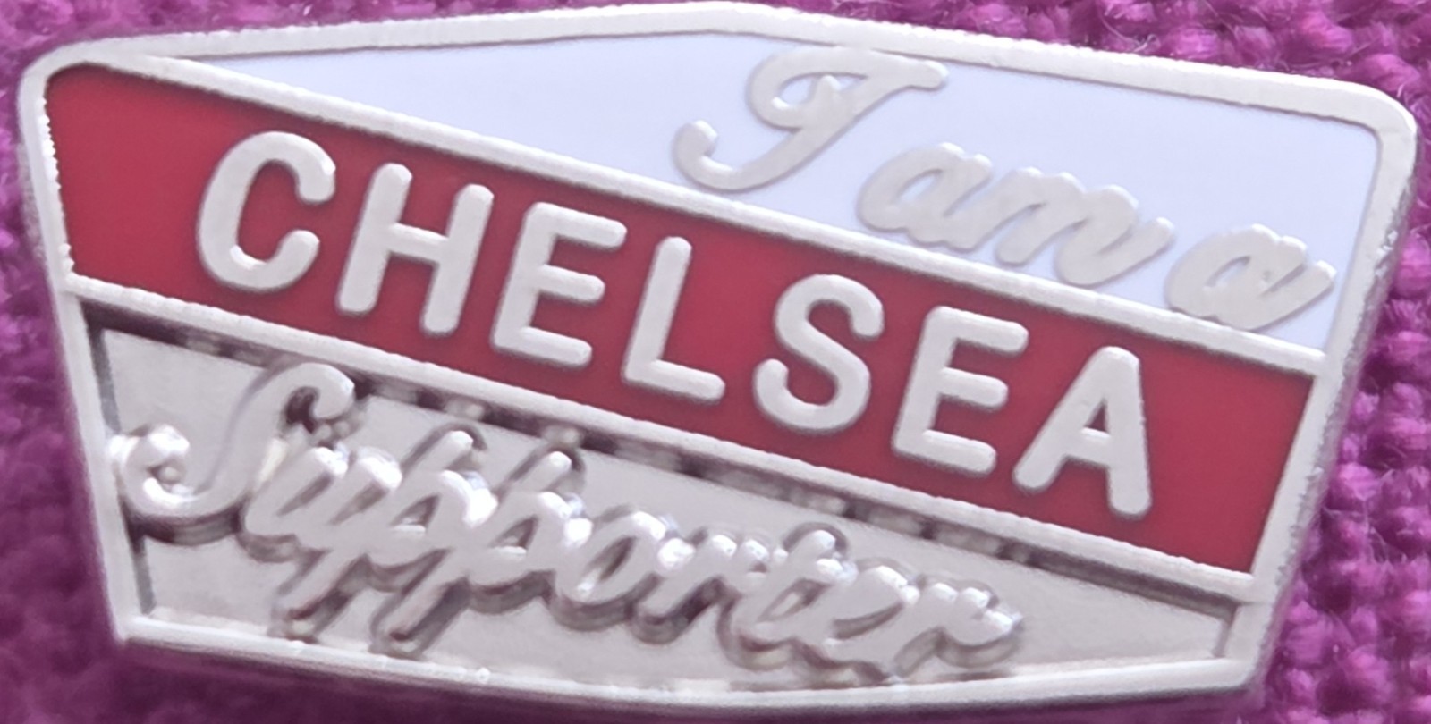 Chelsea FC Badge - I AM A CHELSEA SUPPORTER BADGE  for sale on Ebay