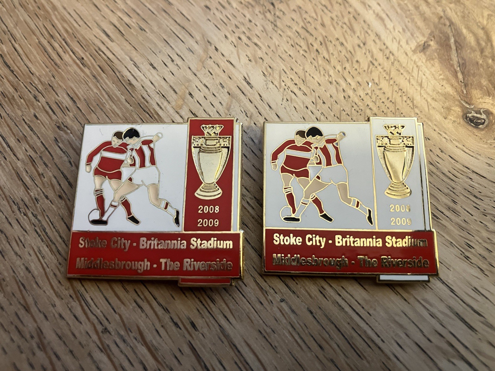 STOKE CITY & MIDDLESBROUGH Enamel Badges for sale on Ebay