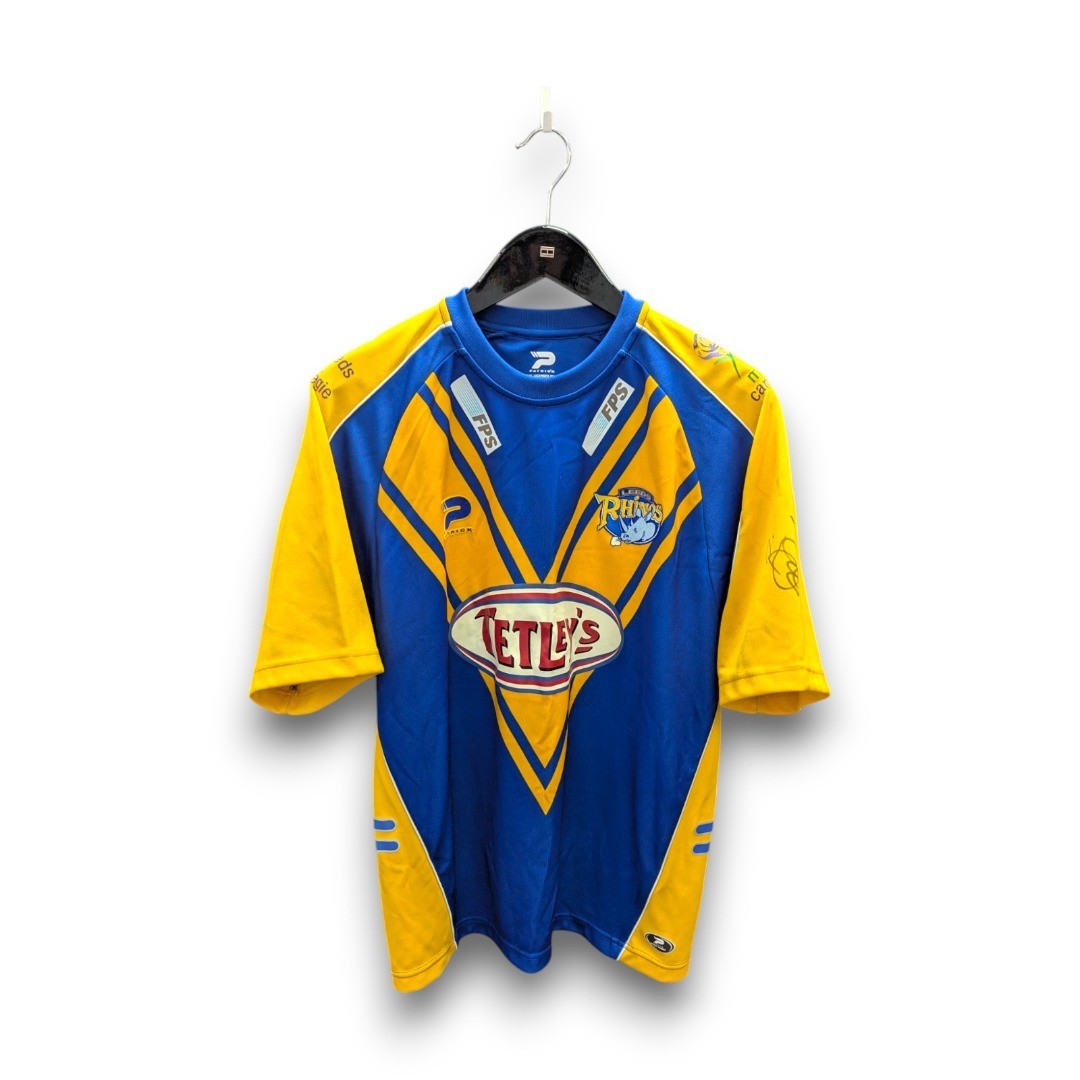 PATRICK Leeds Rhinos Brian McDermott SIGNED 2006 Rugby League Jersey Size L O04 for sale on Ebay