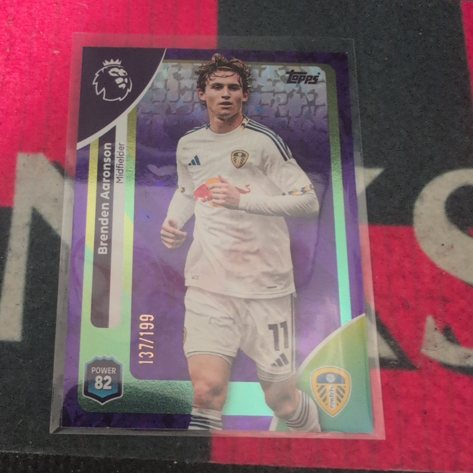 Topps Premier League 2026 Brenden Aaronson Purple mini Diamond 8 /199 Leeds UTD for sale on Ebay