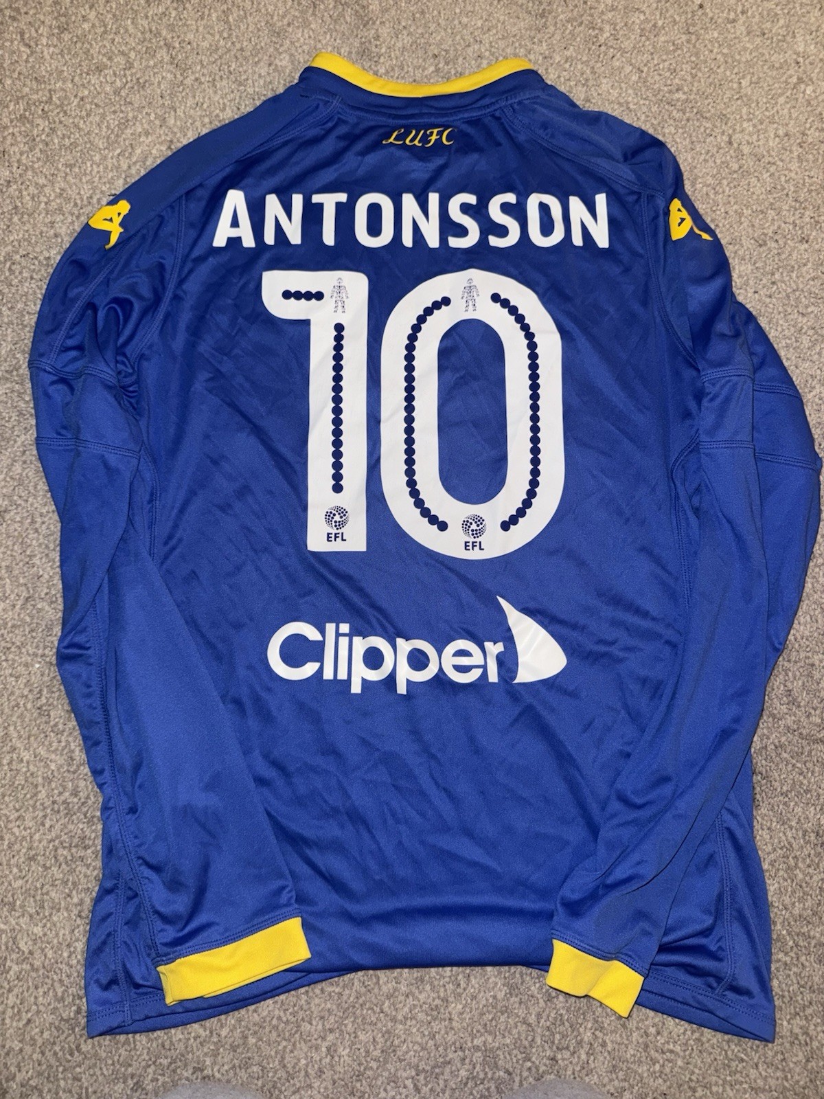 Leeds United 2016/17 Away Shirt - Antonsson 10 - Kappa - Size Medium for sale on Ebay