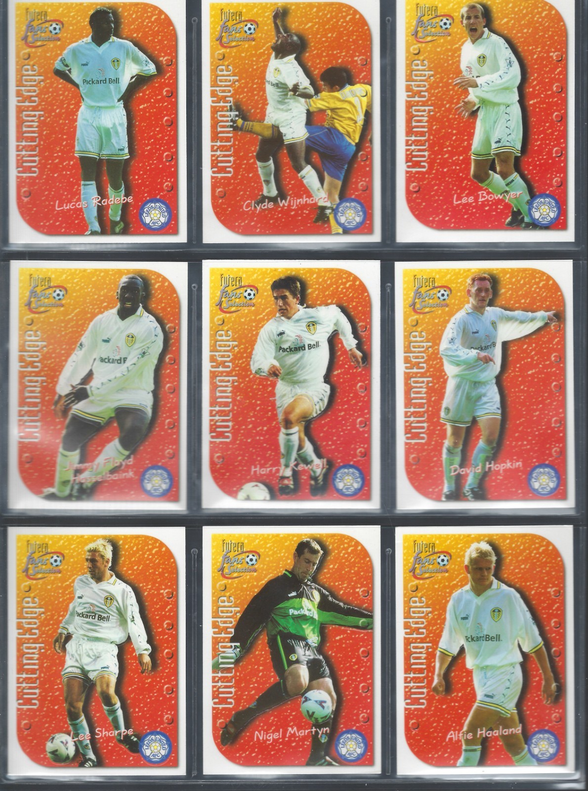 FUTERA 1999 FANS SELECTION -LEEDS UTD  COMPLETE CUTTING EDGE EMBOSSED CHASE SET for sale on Ebay